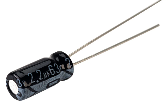 2.2uF 63V 5X11mm Through Hole Electrolytic Capacitor