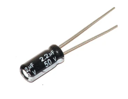 2.2uF 50V 5X11mm Through Hole Electrolytic Capacitor