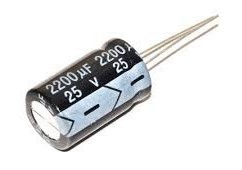 2200uF 25V 12X20mm Through Hole Electrolytic Capacitor