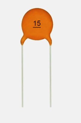 15pF 50V Through Hole Ceramic Disc Capacitor