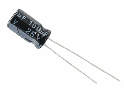 100uF 25V 6X11mm Through Hole Electrolytic Capacitor