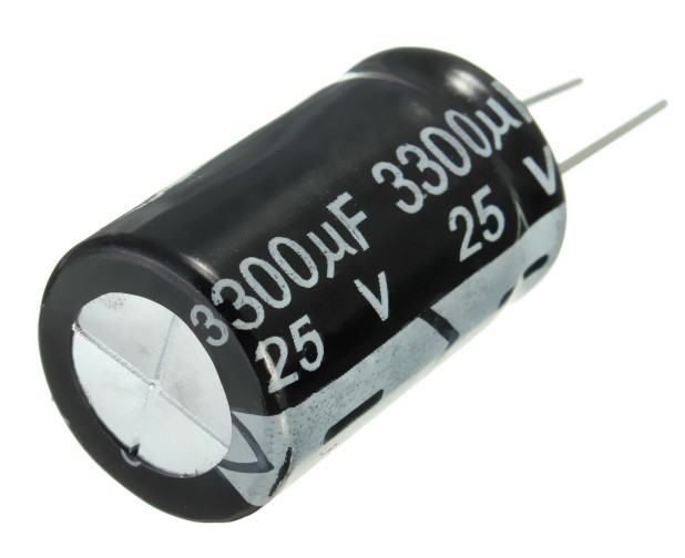 3300uF 25V 16X25mm Through Hole Electrolytic Capacitor